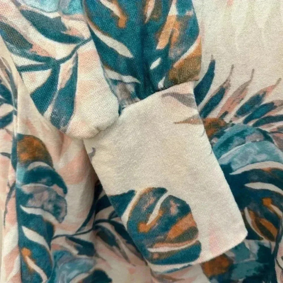 Zac &  Rachel Tropical Floral Print Sweater Pink Peach Women's XL - Picture 4 of 10